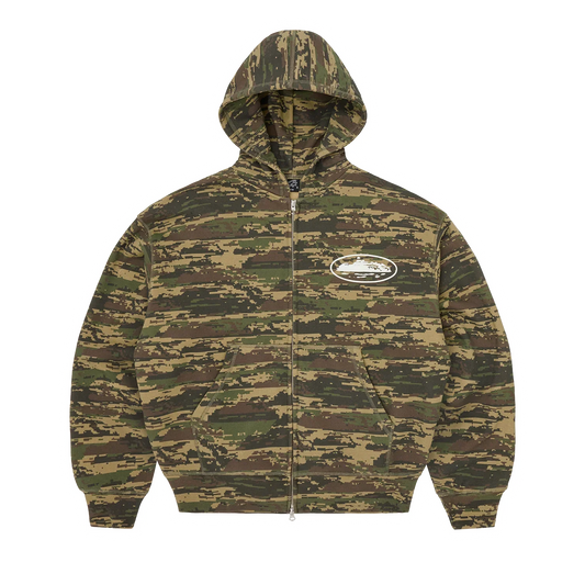 ISLAND PUFF PRINT ZIP HOODIE