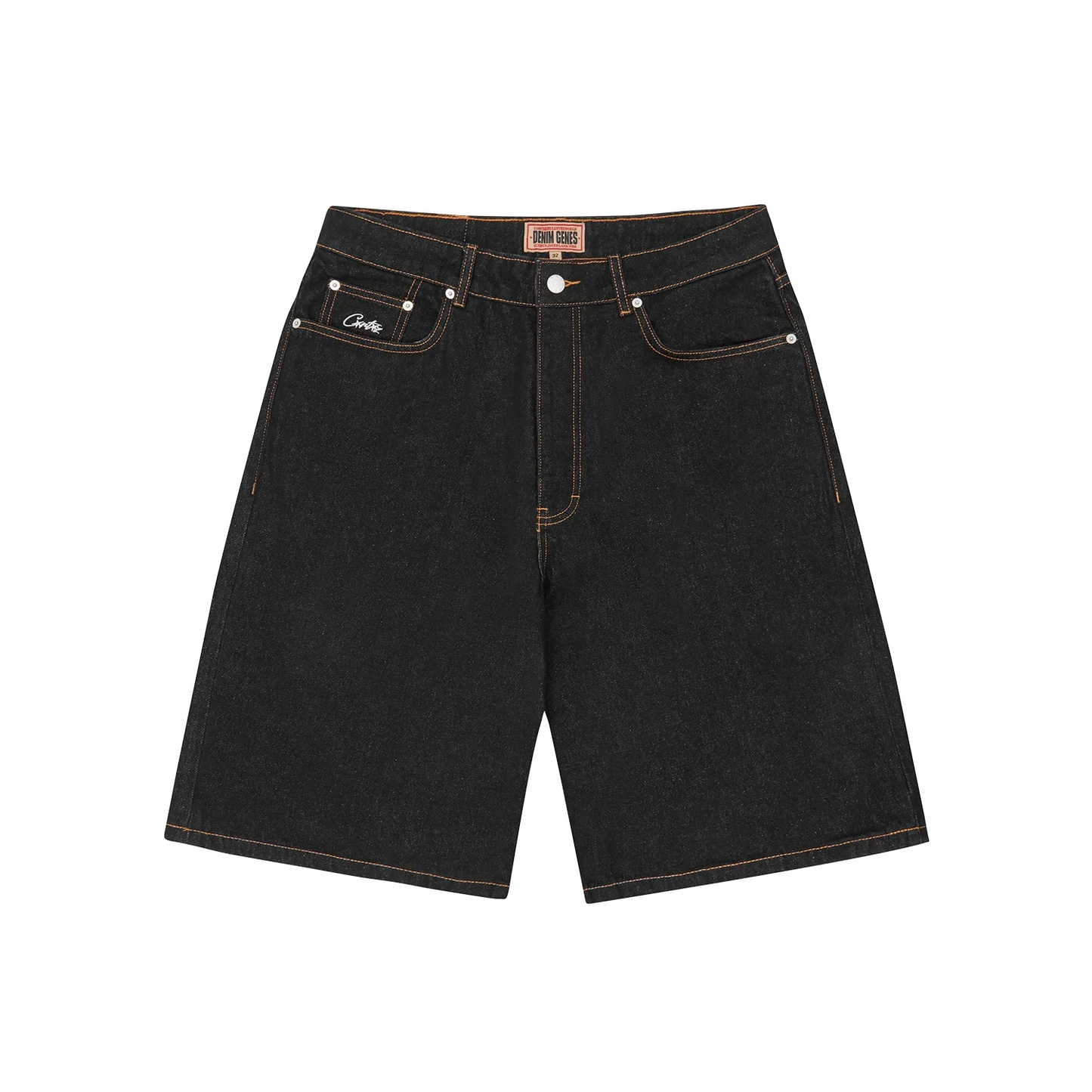 DUAL STRIPE DENIM SHORT