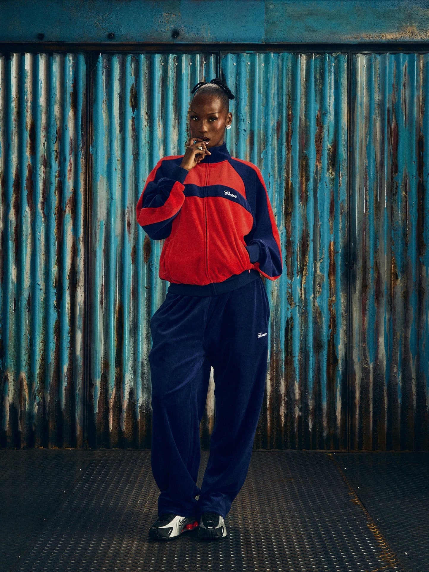 PISTA VELOUR TRACK JACKET