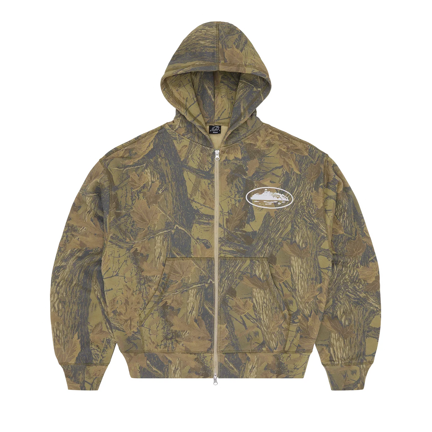 ISLAND PUFF PRINT ZIP HOODIE [FOREST CAMO]